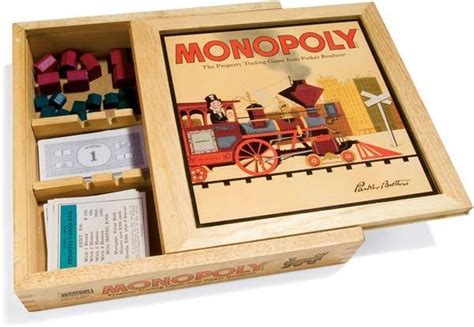 monopoly game metal box|monopoly in wooden box.